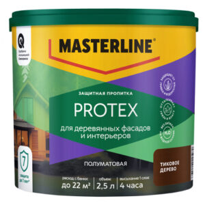 Защитная пропитка Masterline Protex  Тиковое дерево 2,5л