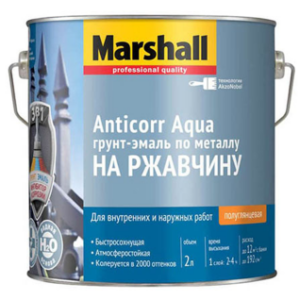 Грунт-эмаль Marshall Anticorr Aqua п/глянц BW 0,5л (новый)