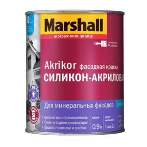 Краска Masterline Akrikor Фасадная силикон-акриловая мат BW 9л